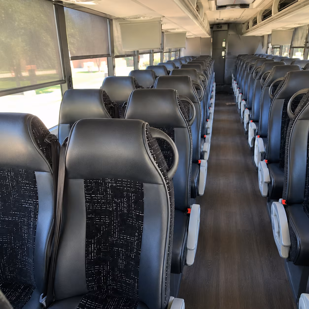 orange corporate event transportation onboard seating