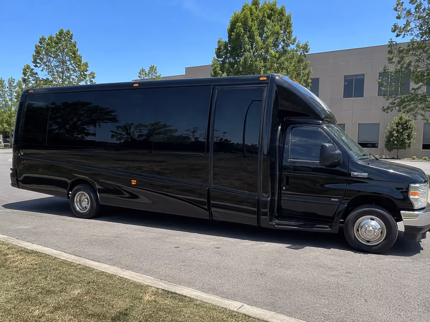orange sporting event party bus rental